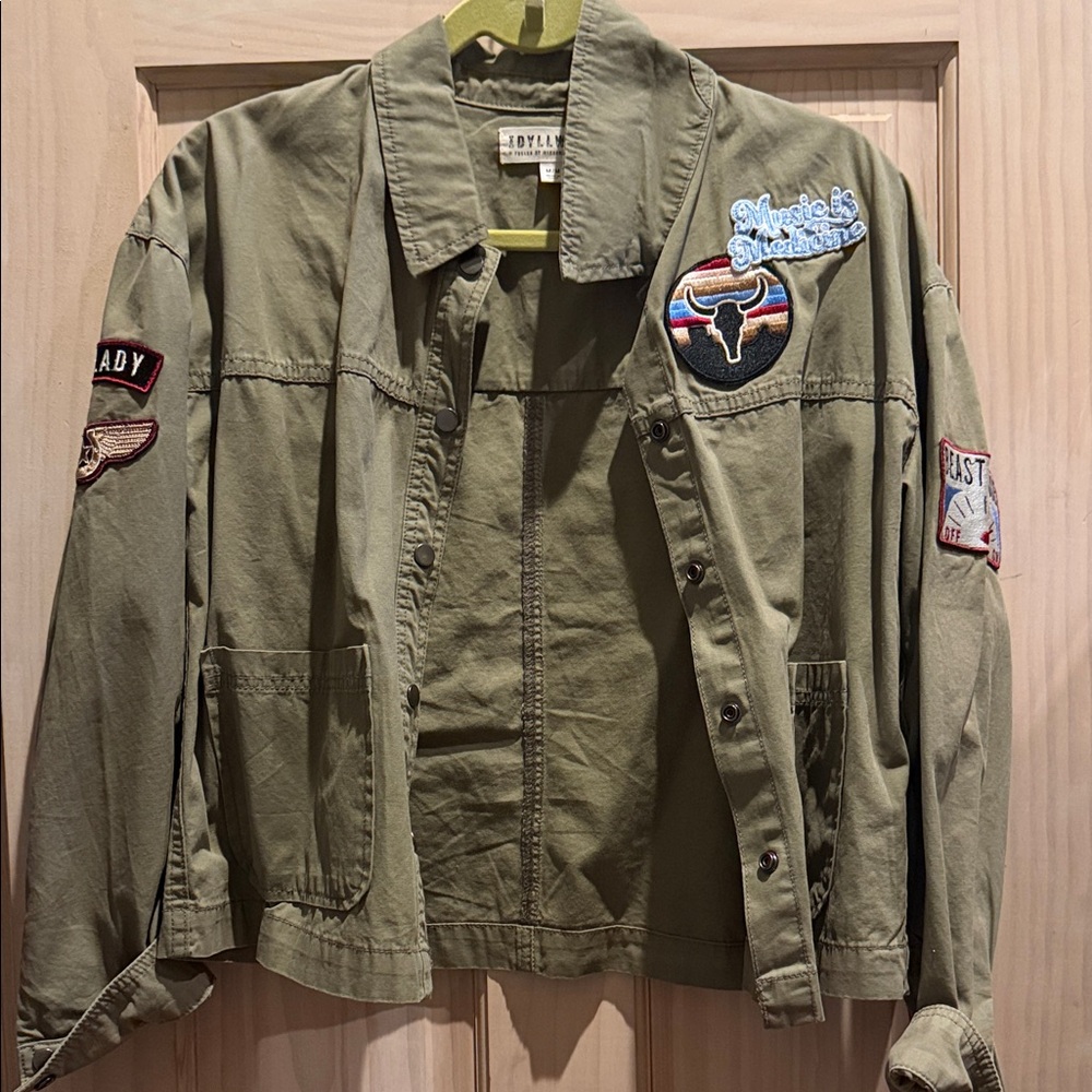Idyllwind Olive Utility Jacket with Patches